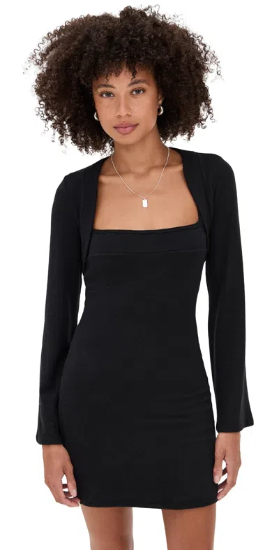 Reformation Nicole Regenerative Merino Sweater Dress In Black