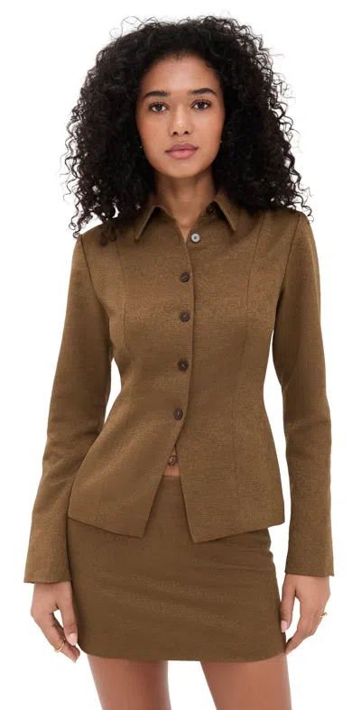 Reformation Chloe Two Piece Set Chestnut In Brown