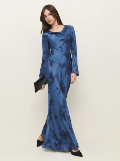 Reformation Ciana Satin Dress In Fantasy