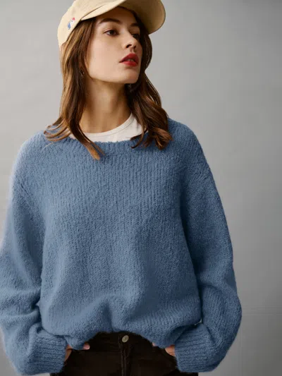 Reformation Cici Oversized Crew Sweater In Cornflower