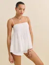 Reformation Addy Top White In White