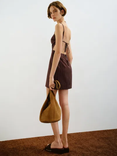 Reformation Cielo Dress Red 10 In Brown