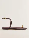 Reformation Cindy Flat Sandal In Espresso Suede
