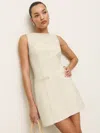 Reformation Poppy Ribbed Mini Dress In Fior Di Latte