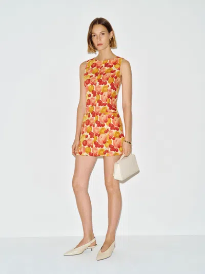 Reformation Citron Linen Dress 0 In Multi