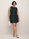 Reformation Citron Linen Dress Es In Black
