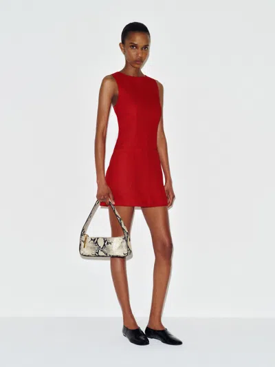 Reformation Citron Linen Dress Red 12