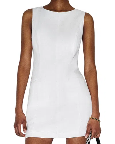 Reformation Citron Linen Dress In White
