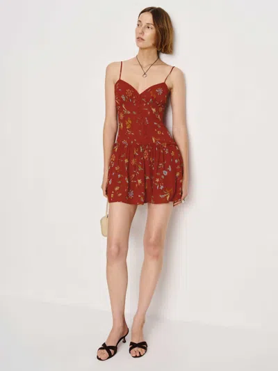 Reformation Citrus Dress In Red
