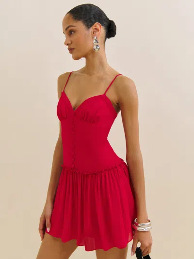 Reformation Citrus Dress In Lipstick
