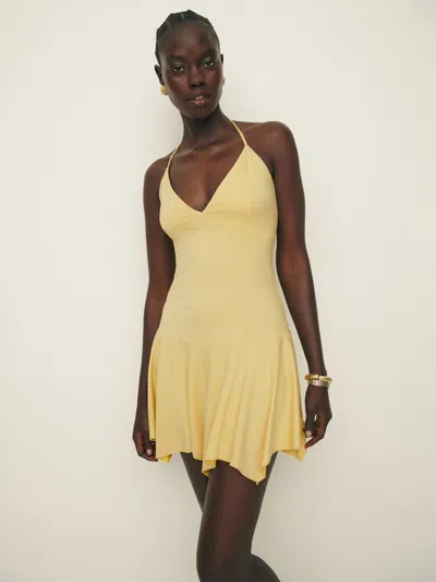 Reformation Claire Knit Dress In Sunshine