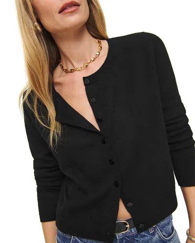 Reformation Clara Cashmere Cardigan In Black