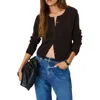 Reformation Clara Cashmere Cardigan In Brown