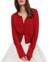 Reformation Clara Cashmere Cardigan In Red