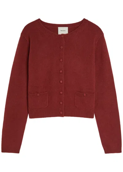 Reformation Clara Cashmere Cardigan In Red
