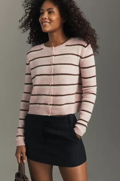 Reformation Clara Cashmere Cardigan Sweater In Pink