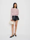 Reformation Clara Cashmere Crew Cardigan In Multi