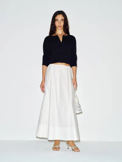 Reformation Clara Cotton Crew Cardigan Black Xs