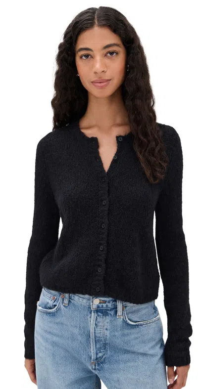 Reformation Clara Crew Cardigan Black