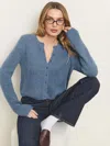 Reformation Clara Crew Cardigan In Cornflower