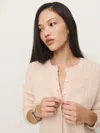 Reformation Clara Crew Cardigan In Sorbet