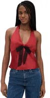 Reformation Clarissa Silk Top Sangre In Sangre