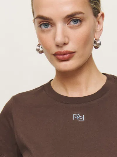 Reformation Classic Crew Tee In Mineral Logo