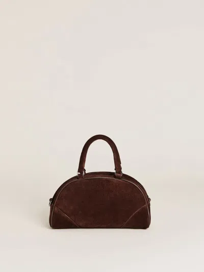 Reformation Claudia Mini Bag In Chocolate Suede