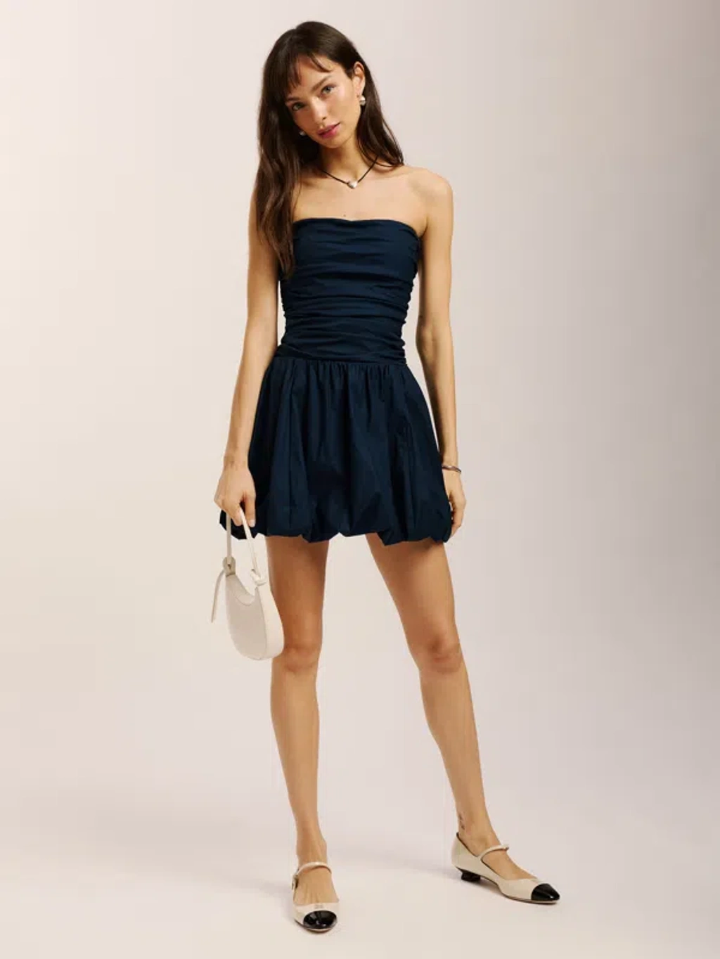 Reformation Clea Dress In Midnight | ModeSens