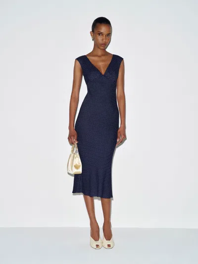 Reformation Clementina Dress Blue Xl