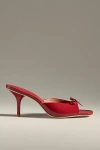 Reformation Clementine Heeled Mule Sandal In Red