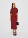 Reformation Cloud Egg Blouse In Burgundy