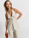 Reformation Clove Linen Two Piece In Brown