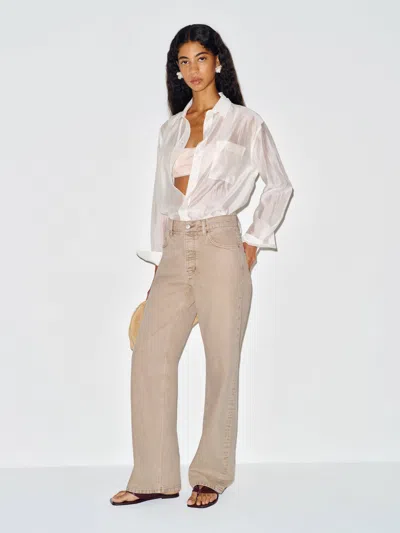 Reformation Clyde Low Rise Baggy Jean Natural Denim 23 In Neutral