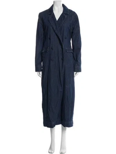 Pre-owned Reformation Coat In Blue