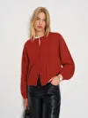 Reformation Cobel Regenerative Wool Cardigan In Red