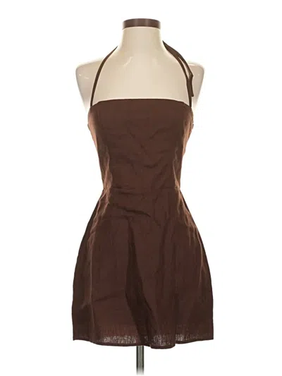Pre-owned Reformation Cocktail Dress In Brown