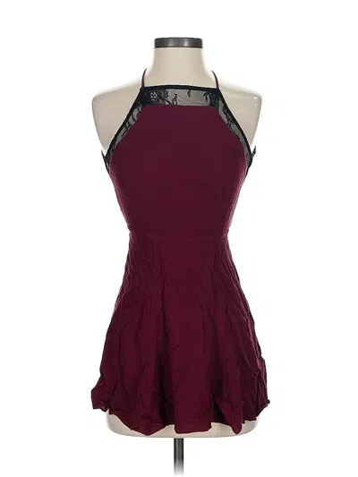 Pre-owned Reformation Cocktail Dress In Burgundy