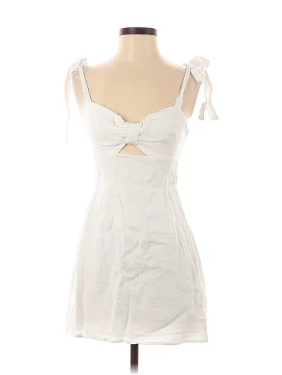 Pre-owned Reformation Cocktail Dress In White