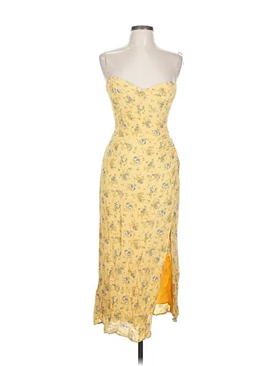 Pre-owned Reformation Cocktail Dress In Yellow