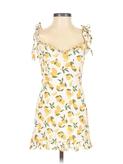 Pre-owned Reformation Cocktail Dress In Yellow