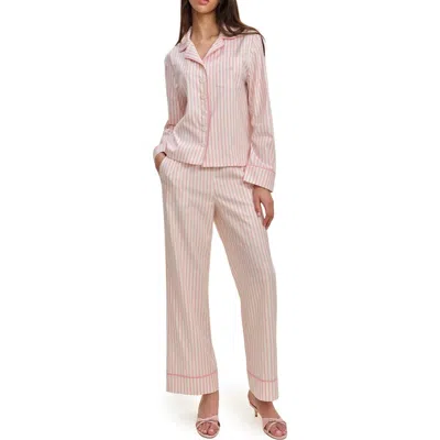 REFORMATION REFORMATION COCO CONTRAST PIPING STRETCH ORGANIC COTTON PAJAMAS