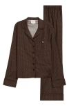 Reformation Coco Long Sleeve Pajamas In Brown