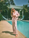 Reformation Coco Pajama Set In Hummingbird Stripe