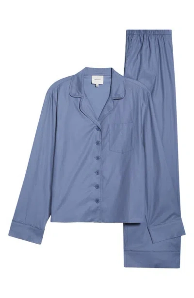 Reformation Coco Stretch Organic Cotton Pajamas In Blue