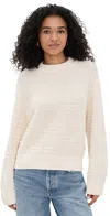 Reformation Collie Oversized Cotton Crew Sweater Gossamer In Pink