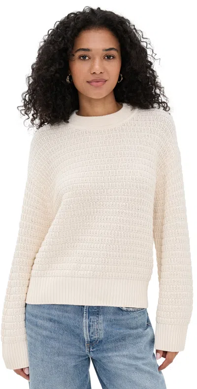 Reformation Collie Oversized Cotton Crew Sweater Gossamer In Pink