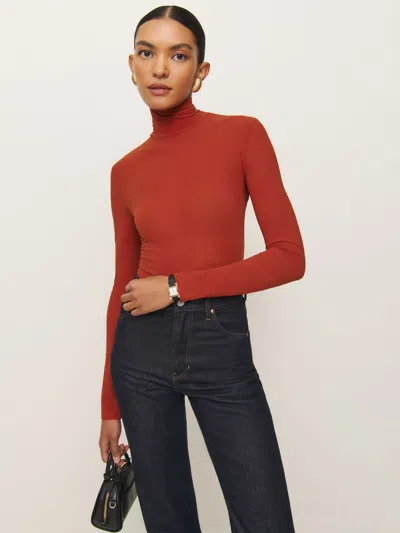Reformation Cordelia Knit Bodysuit In Ketchup