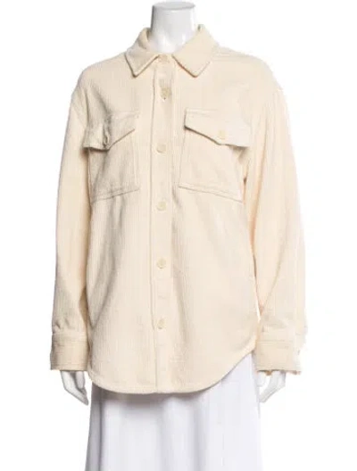 Pre-owned Reformation Corduroy Utility Jacket In Neutral