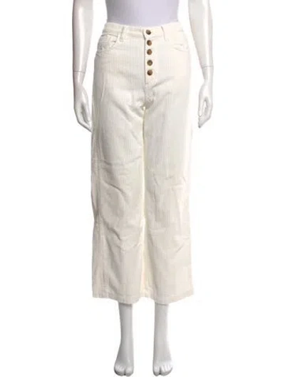 Pre-owned Reformation Corduroy Wide Leg Pants In Neutral